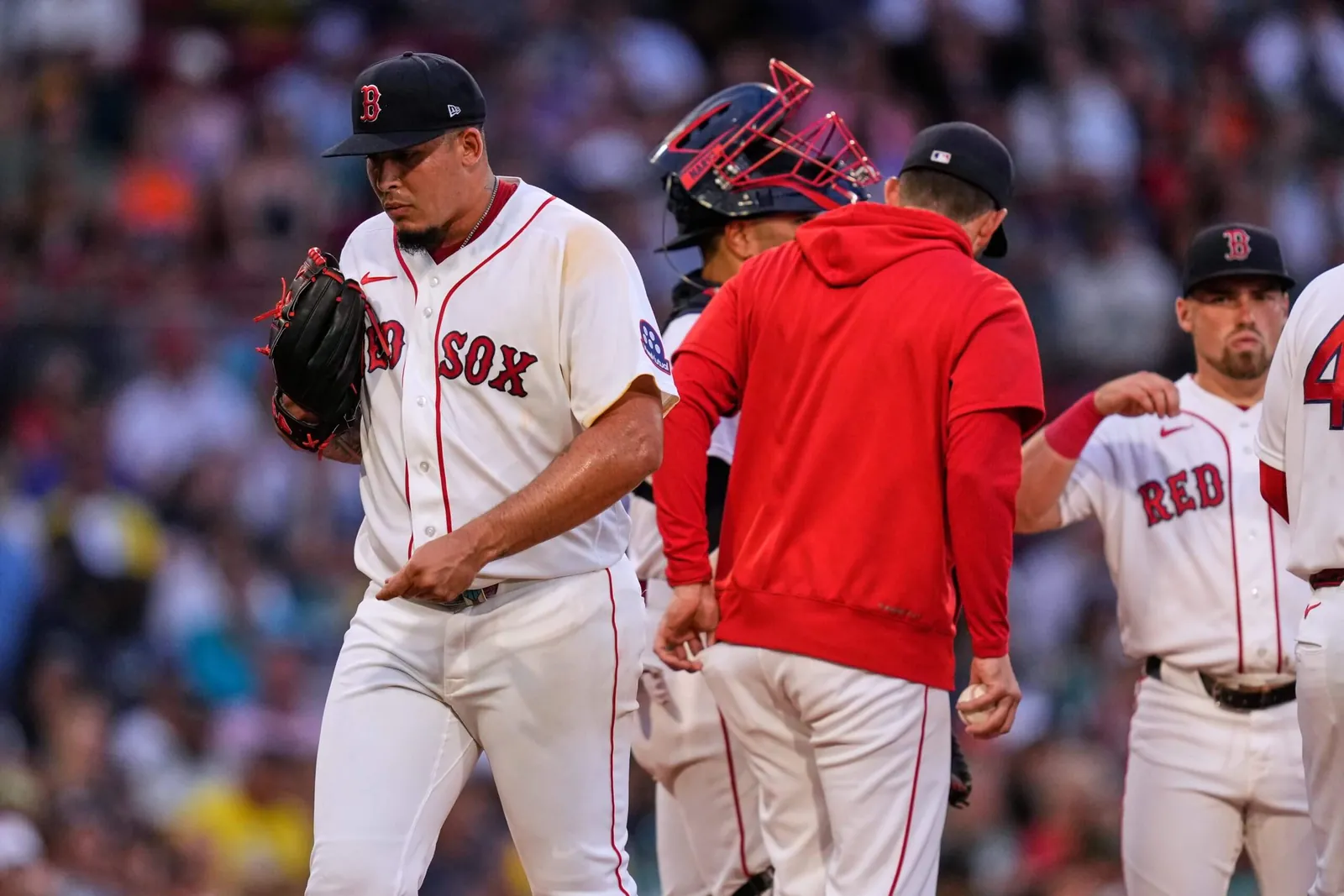 Eduardo Rivera is pulled from the game.