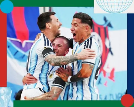 Lionel Messi, Alexis Mac Allister and Enzo Fernández