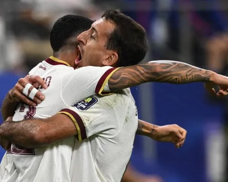 Pedro Porro and Mikel Oyarzabal celebrate Porro’s goal against France