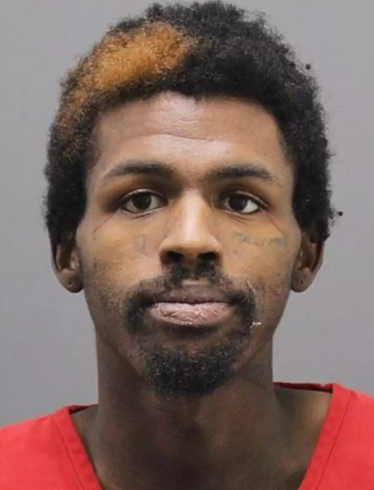 Elijah Zion Bieniemy looks straight ahead in his booking photo